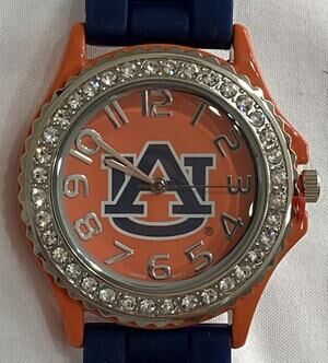 Auburn Tigers Ladies Crystals Watch, Gift for Her Mom Anniversary, NCAA